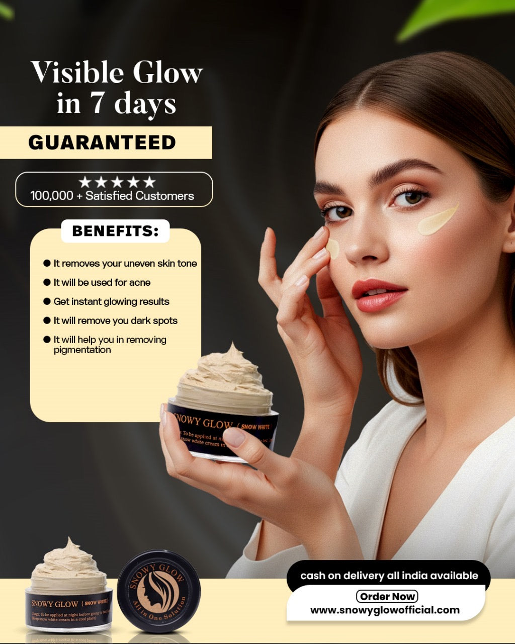 Buy 2 Night Cream & Get 1 FREE ( Snowy Glow Night Brightening Cream )