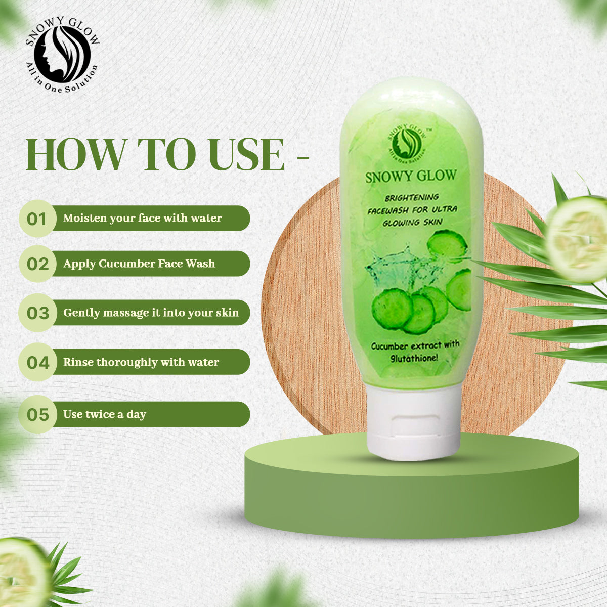 Night repair brightening cream + Cucumber face-wash for ultra glowing skin