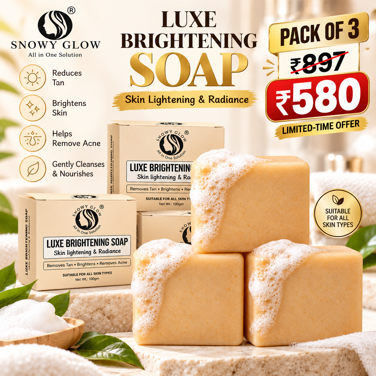 Brightening Luxe Soap (Pack Of 3)