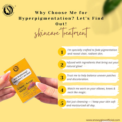 Snowy Glow Gluta + Kesar Soap (100gm)