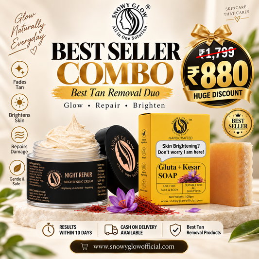 Snowy Glow Night Repair Cream & Gluta-Kesar BrighteningSoap