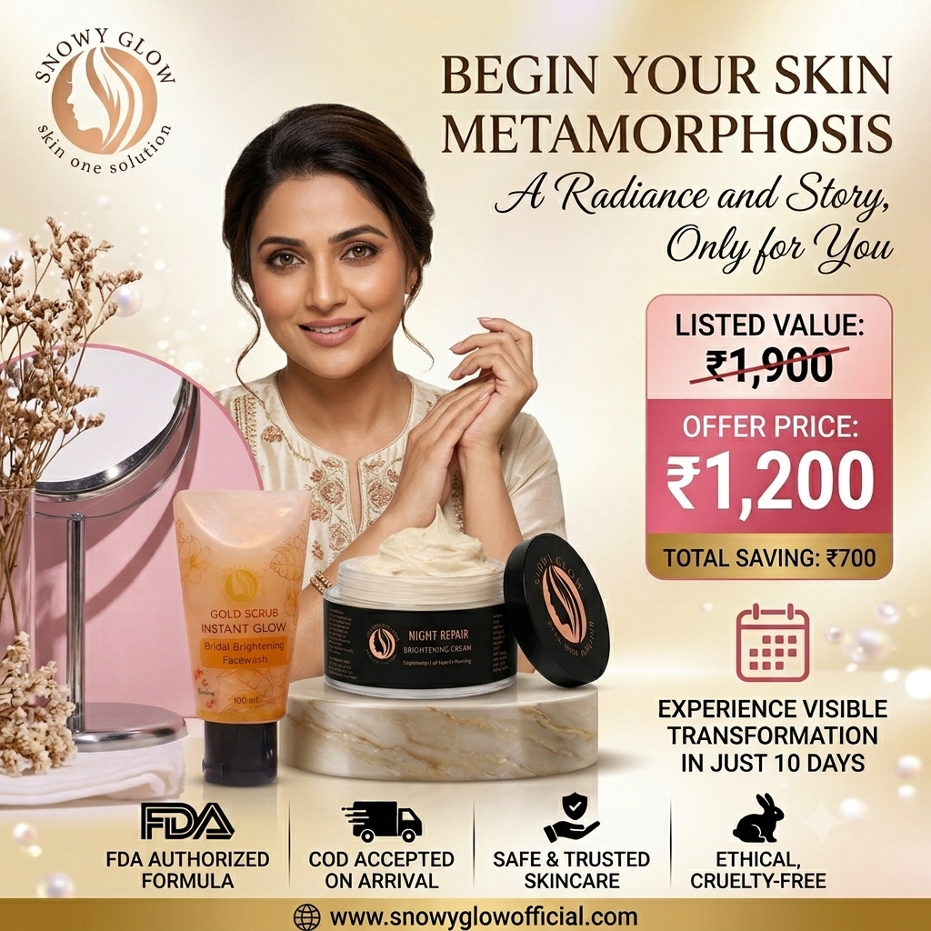 Night repair brightening cream + 24k Gold Facewash