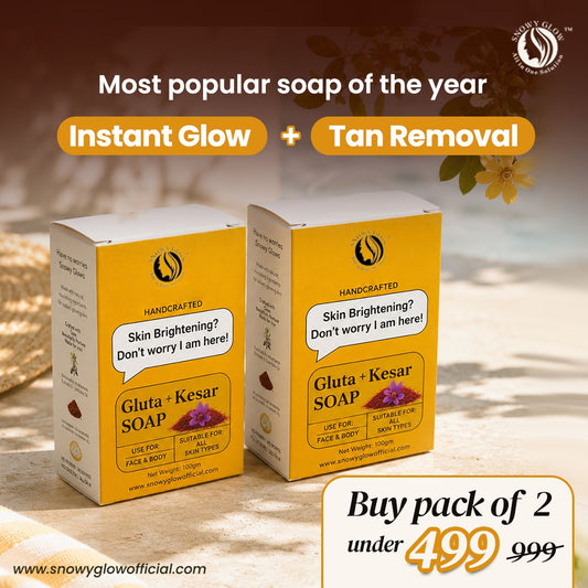 Gluta + Kesar Soap | Brightening Instant Glow + Tan Removal Soap