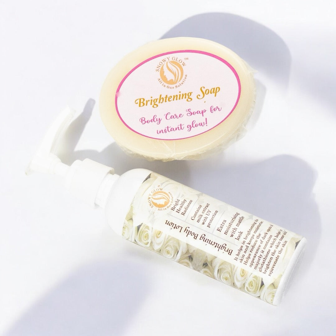 Body brightening lotion, Body soap